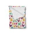 thumbnail image 2 of Butterfly Soft Flannel Fleece Blanket, Colorful Flying Butterfly Silhouettes Fantasy Dreamy Spring Nature Wildlife Theme, Cozy Plush for Indoor and Outdoor Use, 70" x 90", Multicolor, by Ambesonne, 2 of 5