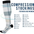 thumbnail image 4 of FREEAMG Buffalo Plaid Compression Socks Women Men Long Stocking (20-30mmHg) Travel Knee High Stockings for Athletic Sports,Running,Cycling,Nursing, 4 of 7