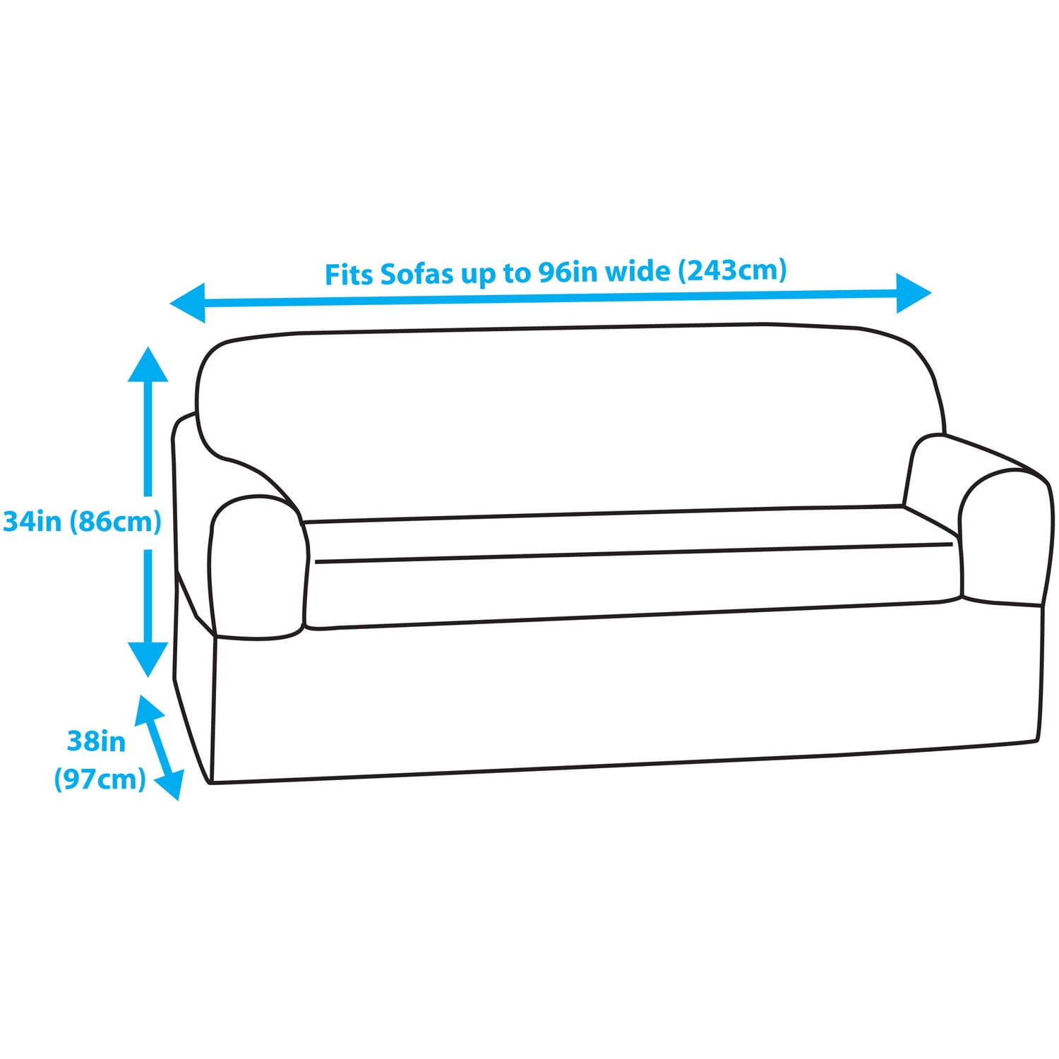Zenna Home Pixel 2-Piece Stretch Sofa Furniture Slipcover, Red