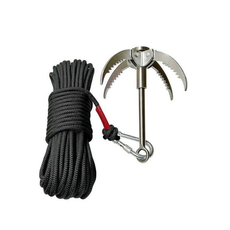 Climbing Hook Stainless Steel Gravity Hook Foldable Grappling Claw