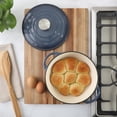 thumbnail image 5 of Addlestone 2.65 Qt Enameled Cast Iron Dutch Oven Pot With Lid - Round  Safe To 500°f Ideal For Bread Baking & Stews Gradient Navy Blue, 5 of 5