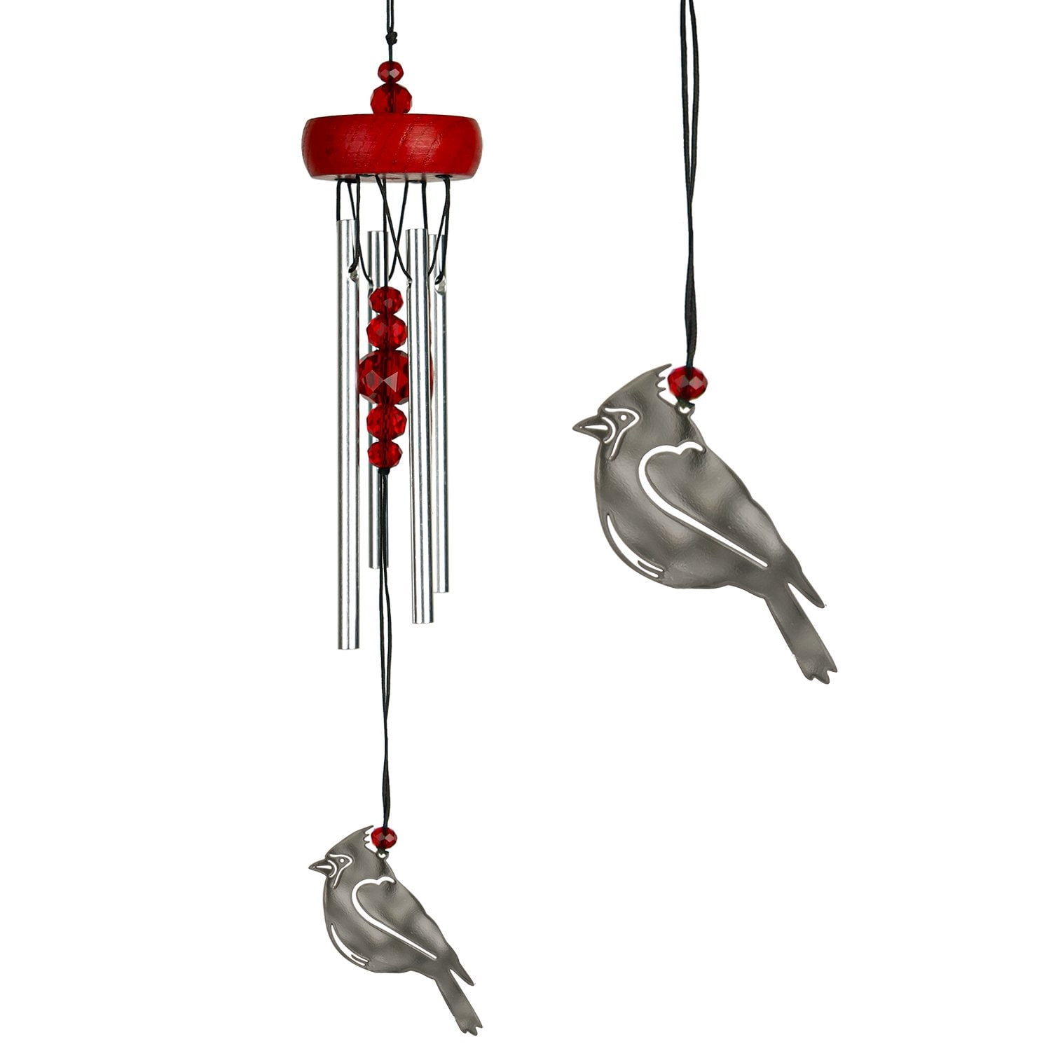 Woodstock Windchimes Chime Fantasy Cardinal, Wind Chimes For Outside, Wind Chimes For Garden, Patio, and Outdoor Décor, 10"L