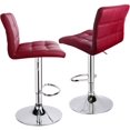 thumbnail image 5 of Leopard Adjustable Swivel Kitchen Dining Counter Bar Stool,Set of 2,Wine Red, 5 of 7