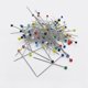 thumbnail image 3 of Handmade Diy Sewing Jewelry Accessories Positioning Needle Colored White Glass Head Pearl Pin 38mm (500pcs), 3 of 3