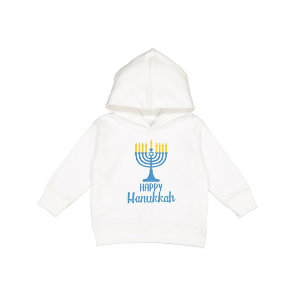 Inktastic Happy Hanukkah with Blue Menorah Toddler Hoodie