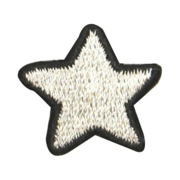 ID 1054C White Patriotic Star Patch America Craft Embroidered Iron On Applique