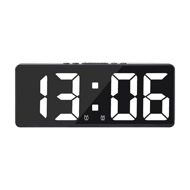 Número grande Reloj despertador USB de escritorio Reloj de escritorio Calendio Temperatura Control pa dormitorio Zulema Despertador