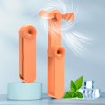 thumbnail image 1 of Fiudx Liquidación de ahorros de verano Mini ventilador portátil, ventilador plegable de mano para estudiantes, para llevar al aire libre, pequeño ventilador silencioso, carga USB, 1 of 7