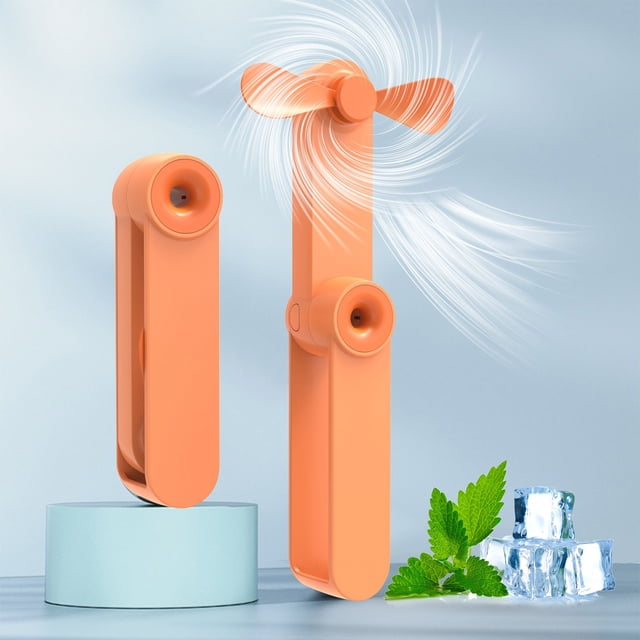 Fiudx Liquidación de ahorros de verano Mini ventilador portátil, ventilador plegable de mano para estudiantes, para llevar al aire libre, pequeño ventilador silencioso, carga USB