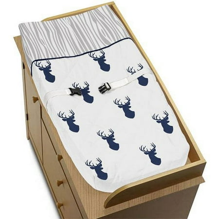 UPC: 0846480040484 | Stag Navy and White Collection Changing Pad Cover