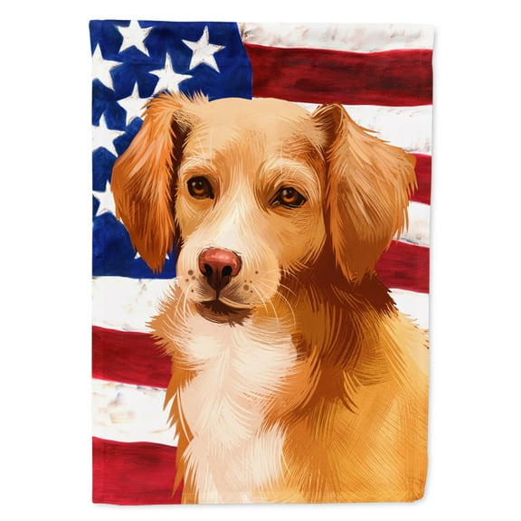 Carolines Treasures CK6391GF Alopekis Dog American Garden Size outdoor-flags, Multicolor