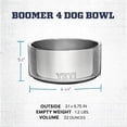 thumbnail image 4 of Cuenco para perros YETI Boomer 4, acero inoxidable, antideslizante, con capacidad para 32 onzas, rosa tropical, 4 of 7