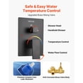 thumbnail image 5 of 10-Inch Square Rainfall Shower System with Handheld Spray, Ceiling Mount Faucet Set, 5 of 6