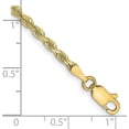 thumbnail image 2 of Solid 14K Yellow Gold 3mm Diamond-cut Quadruple Rope Lobster Lock Chain - 8" Bracelet, 2 of 4