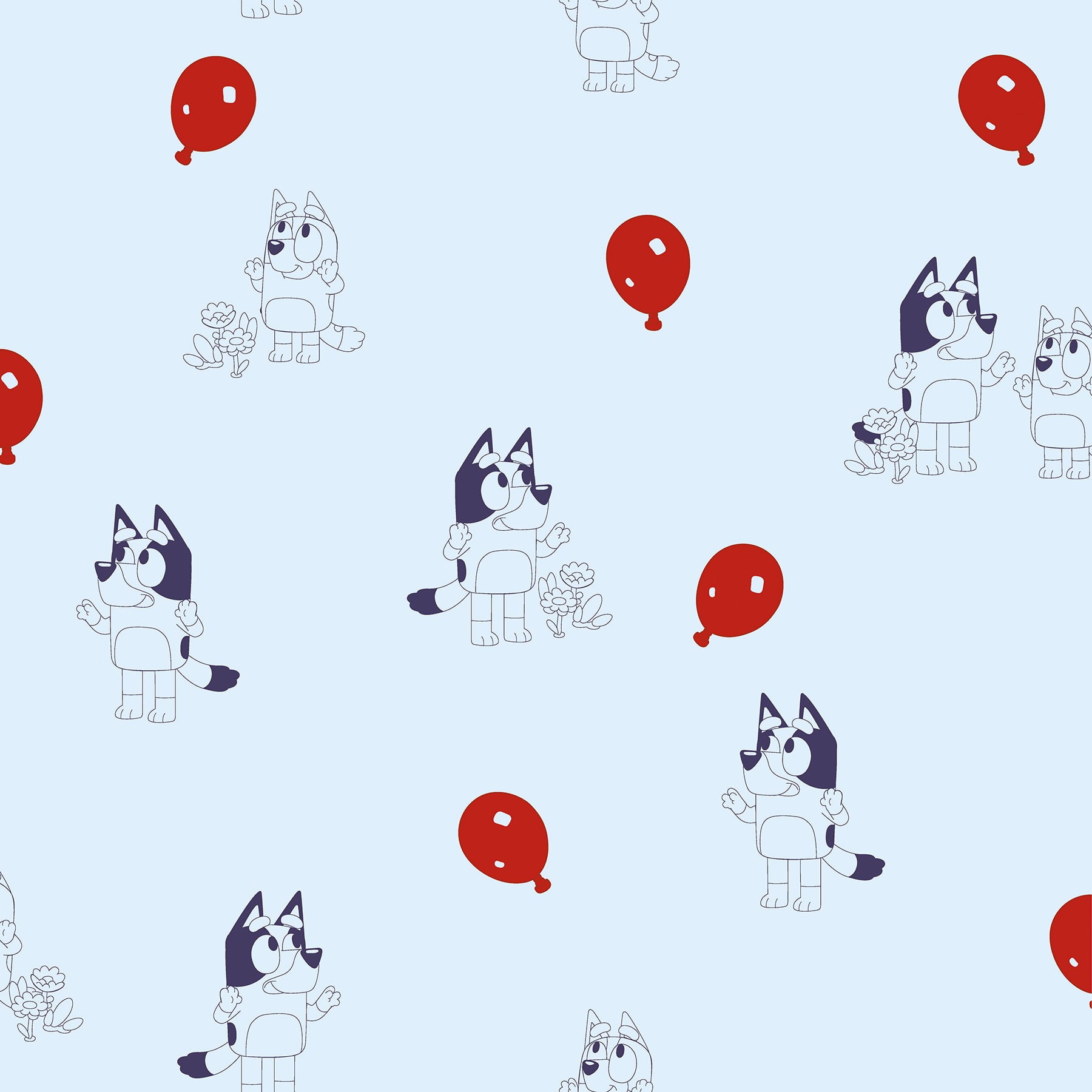 RoomMates Bluey Keepy Uppy Peel & Stick Wallpaper, 18 ft Roll