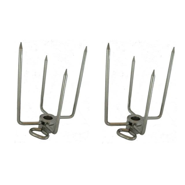 OneGrill Fourchettes à Brochettes en Acier Inoxydable pour Grill Rôtissoire (Convient : 1/2 Pouce Hexagone, 3/8 Pouce Carré, 1/2 Pouce Rond)