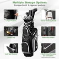 thumbnail image 6 of Gymax Golf Cart Bag Lightweight Golf Club Bag w/ 14 Way Dividers Top & Carry Handles Grey, 6 of 8