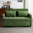 thumbnail image 3 of 3 in 1 Convertible Sleeper Sofa Bed, 56.9" Small Pull Out Couch Bed with Adjustable Backrest, Chenille Loveseat Couches with Side Pocket, USB Ports&Phone Holder for Small Places, 3 of 9