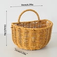 thumbnail image 6 of Wall-Mounted Storage Basket, Woven Organizer, Imitation Rattan Home Kitchen Storage Container, Multi-Functional Wall Decor, 1 Count, 6 of 6