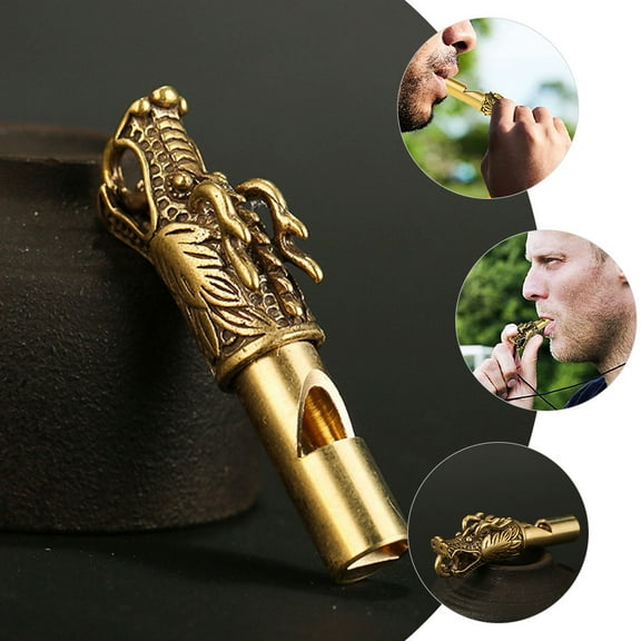 KONTONTY 3Pcs Metal Whistle in Dragon Head Shape for Herding and Bird or Dog Training