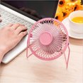 thumbnail image 4 of 4'' Mini Desk Fan, Happon Portable 360 Degree Rotating Mini USB Table Desktop Personal Fan - Pink, 4 of 8