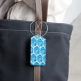 thumbnail image 6 of Square 2Pack PU Leather Frozen Ice Cubes Blue Art Cruise Luggage Tag with Privacy Cover and Stainless Steel Ring - Suitable for Travel Handbags Backpacks Luggage Tags, 6 of 6