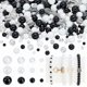 thumbnail image 1 of 765 cuentas redondas de vidrio blancas y negras de 4/6/8/10 mm para manualidades, para pulseras, collares, bisutería, cuentas góticas surtidas al por mayor., 1 of 5
