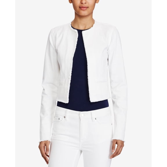 Lauren Ralph Lauren Petite Twill Jacket White PS