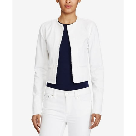 Lauren Ralph Lauren Petite Twill Jacket White PS