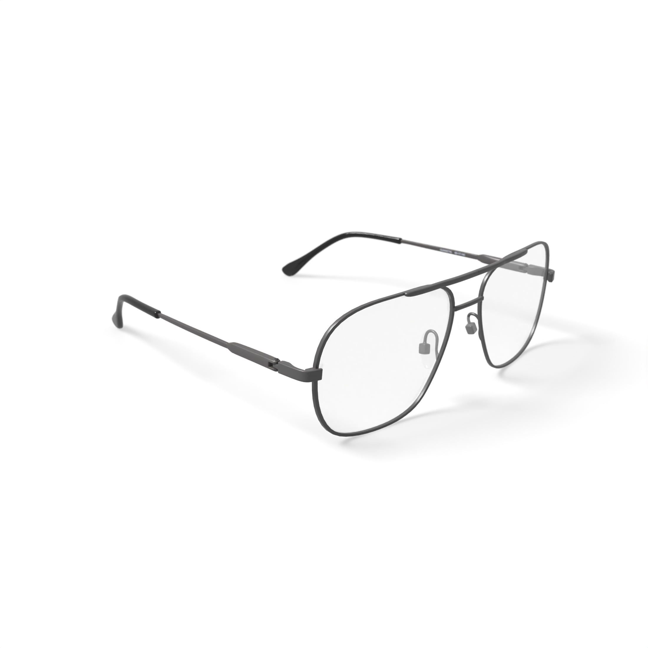 Adolfo Men's Grant Aviator Prescription Eyeglasses with Case, Gunmetal