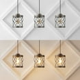 thumbnail image 5 of JONATHAN Y Marelle 6.5" 1-Light Farmhouse Industrial Iron Filigree Caged Jar LED Pendant, Antique Silver (Set of 3), 5 of 11