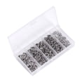 thumbnail image 2 of LLC 200PCS 5Sizes Heavy Duty Stainless Steel Split Rings Solid Lures Connectors Fishing Tackle, 2 of 7