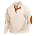 thumbnail image 1 of pstuiky camisas de manga larga para hombre, Suéter de manga larga para hombre, informal, de color liso, sin capucha, tejido que mantiene el calor en la cabeza. camisetas de hombre s, 1 of 7