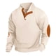 thumbnail image 1 of pstuiky camisas de manga larga para hombre, Suéter de manga larga para hombre, informal, de color liso, sin capucha, tejido que mantiene el calor en la cabeza. camisetas de hombre s, 1 of 7