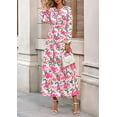 thumbnail image 3 of PRETTYGARDEN Women's Floral Maxi Dress Spring Long Sleeve V Neck Casual A Line Long Flowy Boho Party Dresses, 3 of 7
