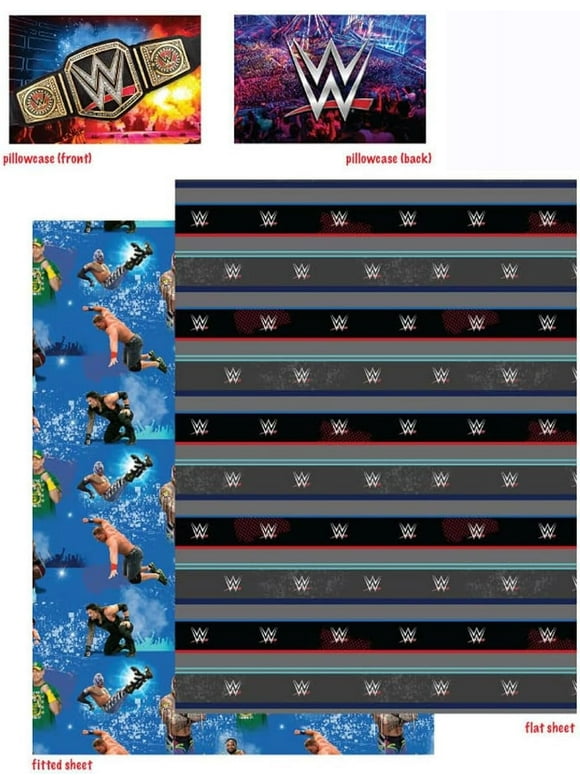 WWE Franco Kids Bedding On The Canvas 4-Piece Full Size Sheet Set