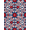 Navy Blue Red, Pattern 3, variant on Design&I 8'x10' Washable Area Rug Stars Stripes Welcome Vintage Border Door Striped Patriotic Way Refined for Living Room, Family Extra Large Skid-Resistant Low Profile