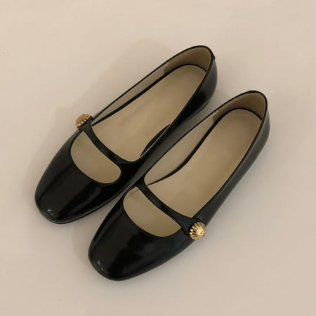 

Spring and Summer New Sunflower Single-layer Shoes with Shallow Mouth Women‘s Genuine All-match Round Toe Mary Jane Single-layer Shoes