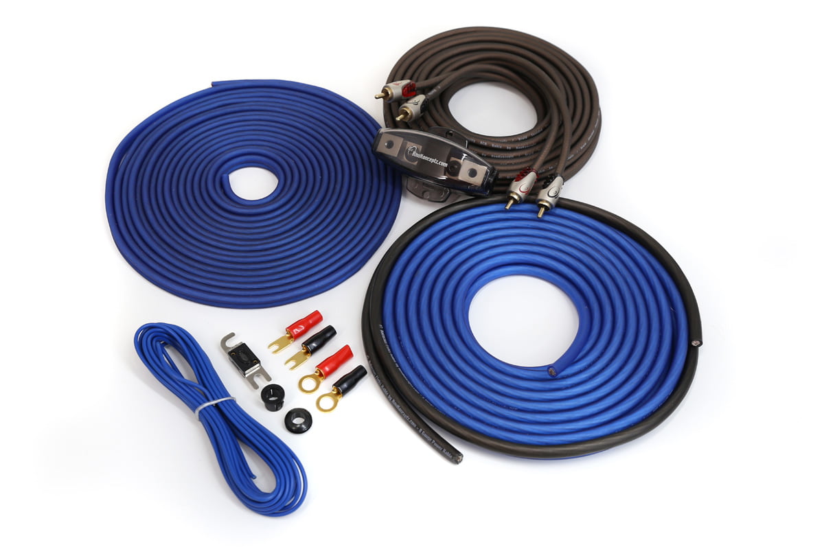 for Installer and DIY Hobbyist Complete 4000W Gravity 0 Gauge Amplifier Installation Wiring Kit Amp PK2 0 Ga Blue Perfect for Car/Truck/Motorcycle/RV/ATV 