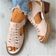 thumbnail image 5 of Sandalias de mujer de fondo plano con fondo de tendón de res Boca de pescado Cremallera lateral Retro Zapatos de mujer que combinan con todo Wmkox8yii nm1599, 5 of 5