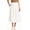 White, variant on Women's Linen Blend Midi Skirt with Pockets (White,XX-Large)