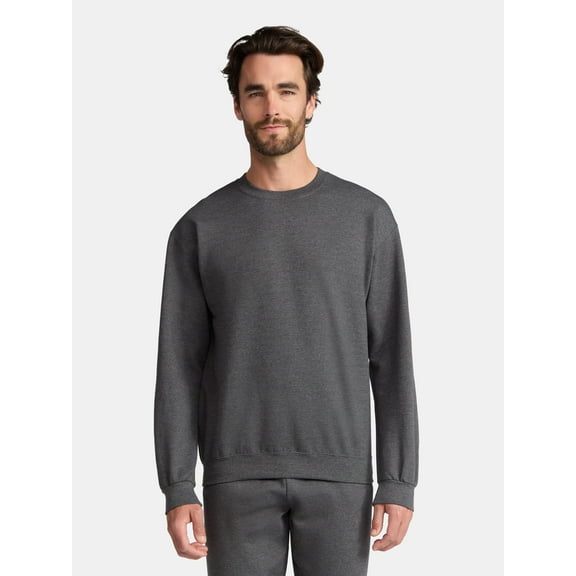 Athletic Works Men's and Big Men's Fleece Crewneck Sweatshirt, Sizes XS-5XLT