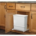thumbnail image 4 of Rev-A-Shelf RV-814PB 20 Quart Pull-Out Waste Container Trash Can, White, 4 of 6