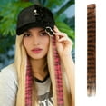 thumbnail image 3 of SIfdSeng Christmas Gifts Tail Hair Extensions 18 Inch Stripe Printed Piece Synthetic Straight Clip In Hair Extensions for Daily Use Random Color, 3 of 3