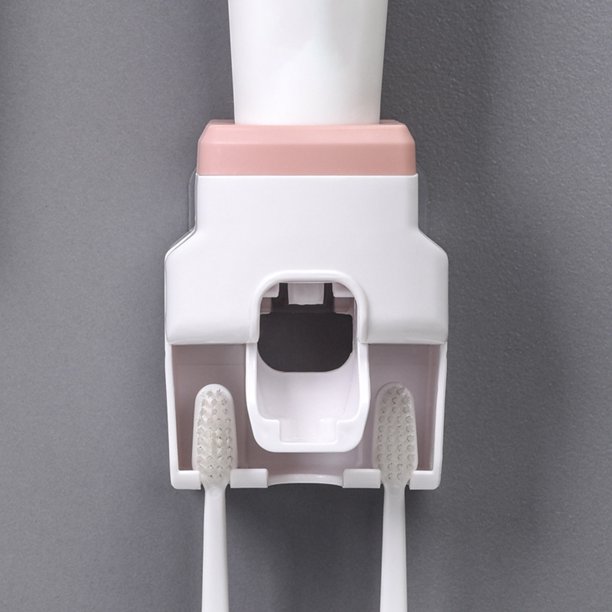 Set Automatic Lazy Toothpaste Dispenser 5 Toothbrush Wall Mount