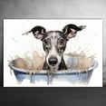 thumbnail image 2 of Whippet Dog Canvas Bathroom Décor - Unique Bath Wall Decor - Modern Canvas Bathroom Wall Art - Room Decor - Bathroom Decorations - Restroom Sign - Wall decor living room, 2 of 4