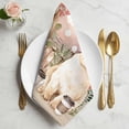 thumbnail image 2 of Easter Bunny Cloth Napkins, Eggs Green Leaves Country Farmhouse Wooden Washable and Reusable Dinner Napkins Set of 6, Table Napkin for Kitchen Party Birthday Wedding Hotel Housewarming 20"x20", 2 of 9