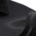 thumbnail image 5 of IROINNID On Sale Long Sleeve Shirts for Men Leisure Glossy Turndown Top Blouse Formal Shirt,Black, 5 of 8