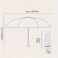 thumbnail image 5 of LEEYNEER Mini Compact Travel Sun Umbrella with Case - Small UV Protection Umbrella  Lightweight Portable Windproof Parasol for Women  Men & Kids  Square Box Design, 5 of 5