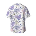 thumbnail image 2 of Haiem Lavender Flowers Men's Casual Shirts Short Sleeve Button Down Shirts Fashion Textured Summer Beach Shirt-X-Large, 2 of 7